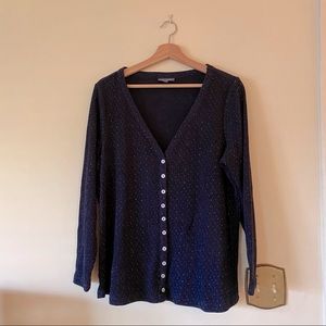 Modcloth V neck button front Cardigan in 2X